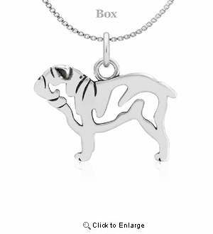 Sterling Silver Bulldog Body Necklace