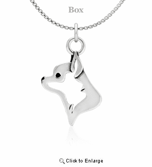 Sterling Silver Chihuahua Necklace