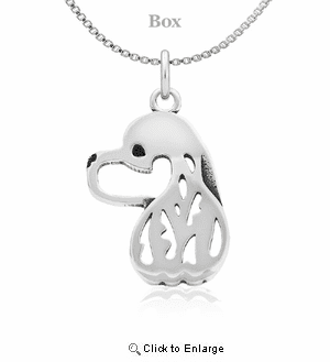 Sterling Silver Cocker Spaniel Necklace