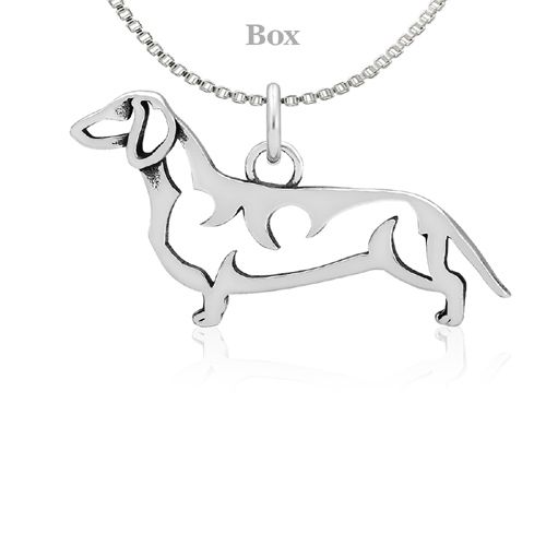 Sterling Silver Dachshund Body Necklace