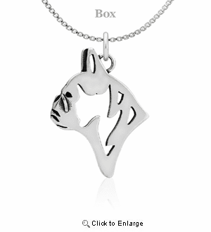 Sterling Silver French Bulldog Head Necklace