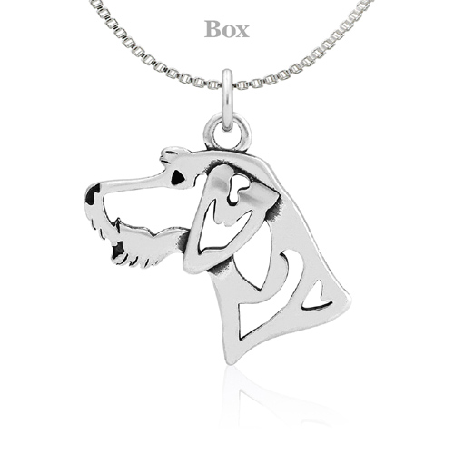 Sterling Silver German Wirehaired Pointer Necklace