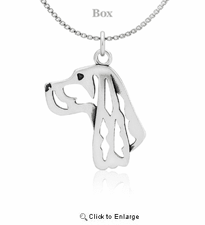Sterling Silver Gordon Setter Necklace