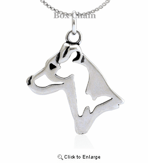 Sterling Silver Jack Russell Terrier Smooth Coat Necklace