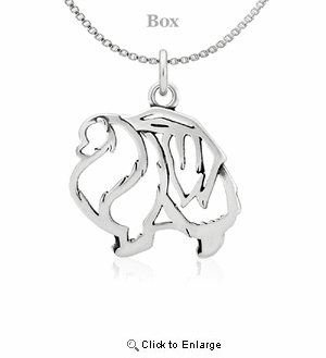 Sterling Silver Pomeranian Body Necklace