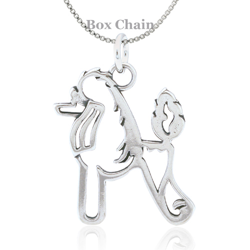 Sterling Silver Poodle Body Necklace