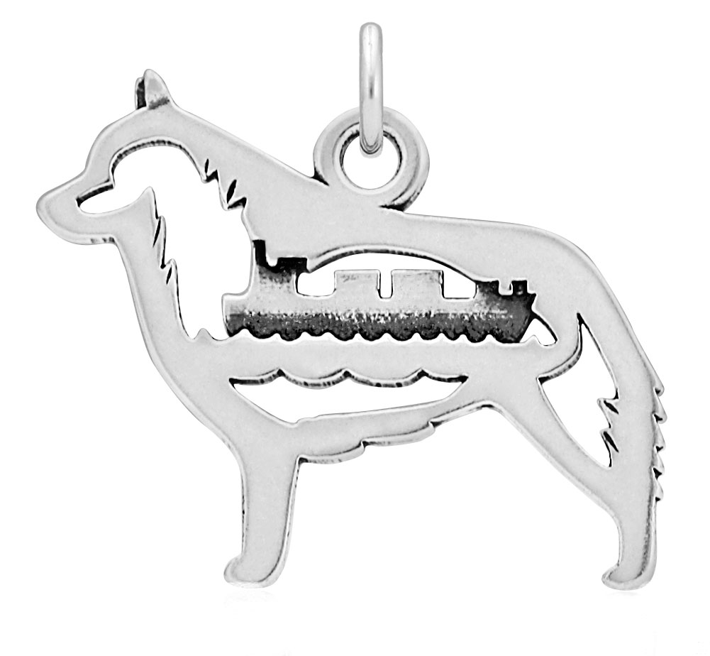 Sterling Silver Schipperke W/Barge Body Necklace