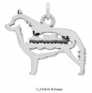 Sterling Silver Schipperke W/Barge Body Necklace