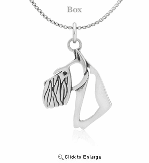 Sterling Silver Schnauzer Cropped Ear Necklace