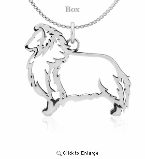 Sterling Silver Shetland Sheepdog Body Necklace