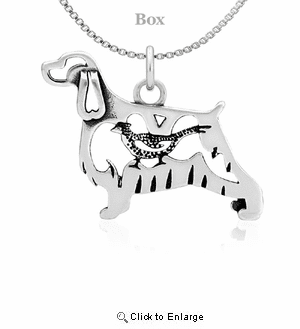 Sterling Silver Springer Spaniel Body Necklace