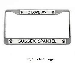 Sussex Spaniel License Plate Frame
