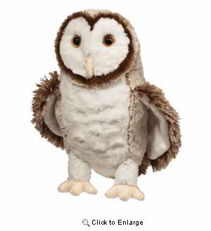 "Swoop"  Barn Owl 10" Plush by Douglas Toy