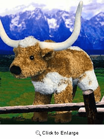 "T-Bone"  Longhorn Steer Plush 8" by Douglas Toy