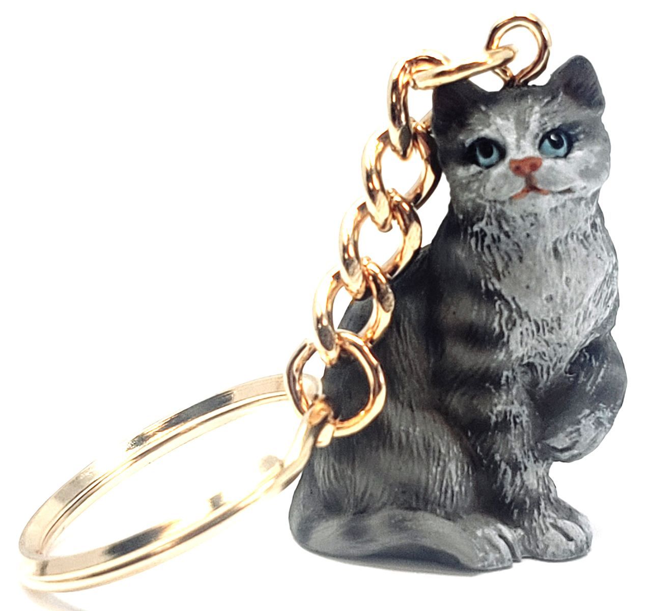 Tabby Cat Keychain