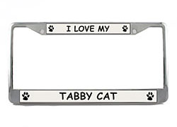 Tabby Cat License Plate Frame