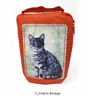 Tabby Cat Tote Bag - Foldable to Pouch