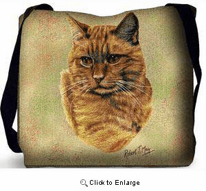 Tabby Cat Tote Bag (Red)