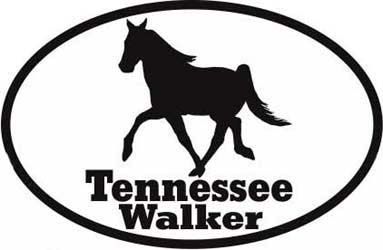 Tennessee Walking Horse Bumper Sticker Euro