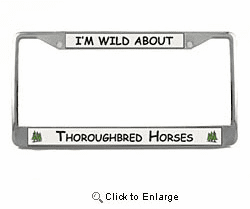 Thoroughbred Horse License Plate Frame