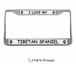 Tibetan Spaniel License Plate Frame