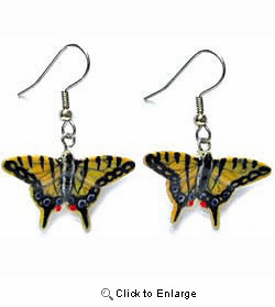 Tiger Swallow Tail Butterfly Earrings True to Life