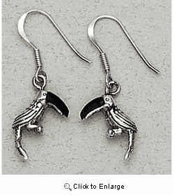 Toucan Earrings Sterling Silver