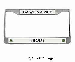 Trout License Plate Frame
