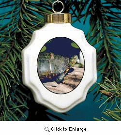 Turtle Christmas Ornament Porcelain