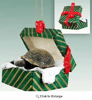 Turtle Gift Box Christmas Ornament
