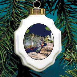 Turtle Christmas Ornament Porcelain