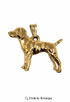 Vizsla 24K Gold Plated Pendant