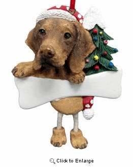 Vizsla Christmas Tree Ornament - Personalize