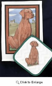 Vizsla Dish Towel & Potholder