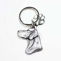 Vizsla Keychain Pewter