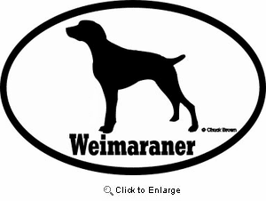 Weimaraner Bumper Sticker Euro