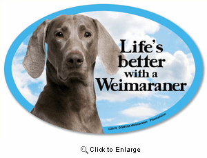Weimaraner Car Magnet - Life's Better