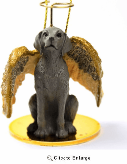 Weimaraner Christmas Ornament Angel