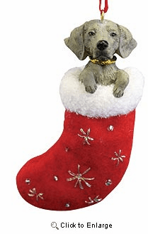 Weimaraner Christmas Stocking Ornament