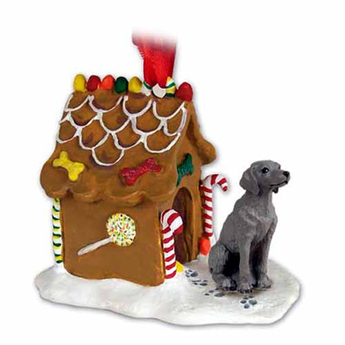 Weimaraner Gingerbread House Christmas Ornament