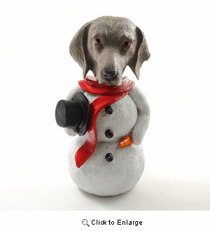 Weimaraner Snowman Christmas Decoration