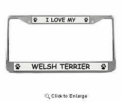 Welsh Terrier License Plate Frame