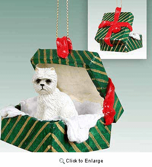 West Highland Terrier Gift Box Christmas Ornament