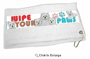 West Highland Terrier Paw Wipe Towel