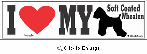 Wheaten Terrier Bumper Sticker I Love My