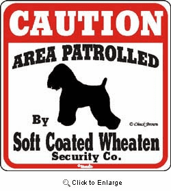 Wheaten Terrier Caution Sign