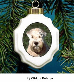 Wheaten Terrier Christmas Ornament Porcelain