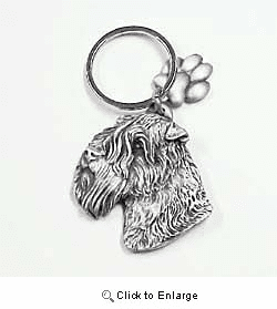 Wheaten Terrier Keychain Pewter