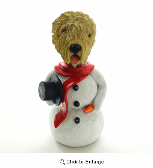 Wheaten Terrier Snowman Christmas Decoration