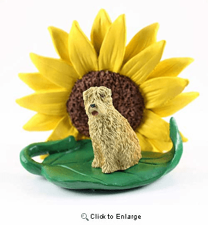 Wheaten Terrier Sunflower Figurine